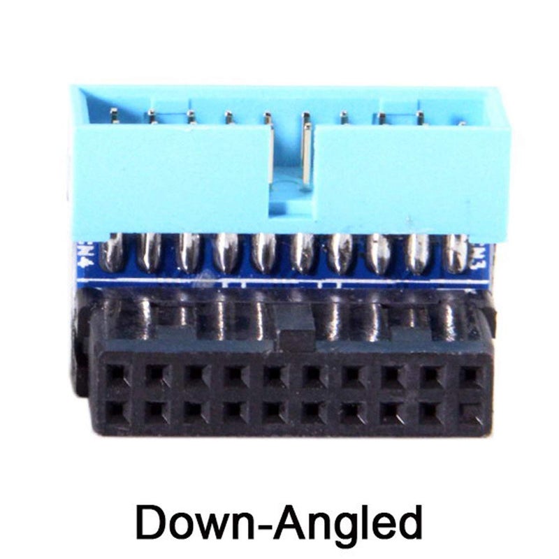 JSER USB 3.0 20pin Male to Female Extension Adapter Down Angled 90 Degree Compatible for Motherboard Mainboard - Image 4